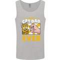 Best Cat Dad Ever Funny Fathers Day Mens Vest Tank Top Sports Grey