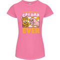 Best Cat Dad Ever Funny Fathers Day Womens Petite Cut T-Shirt Azalea