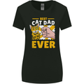 Best Cat Dad Ever Funny Fathers Day Womens Wider Cut T-Shirt Black