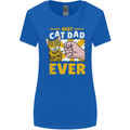 Best Cat Dad Ever Funny Fathers Day Womens Wider Cut T-Shirt Royal Blue