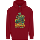 Best Christmas Tree Ever T-Rex Xmas Dinosaur Childrens Kids Hoodie Red