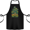 Best Christmas Tree Ever T-Rex Xmas Dinosaur Cotton Apron 100% Organic Black