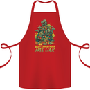 Best Christmas Tree Ever T-Rex Xmas Dinosaur Cotton Apron 100% Organic Red