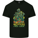 Best Christmas Tree Ever T-Rex Xmas Dinosaur Kids T-Shirt Childrens Black