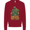 Best Christmas Tree Ever T-Rex Xmas Dinosaur Mens Sweatshirt Jumper Red