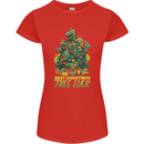 Best Christmas Tree Ever T-Rex Xmas Dinosaur Womens Petite Cut T-Shirt Red