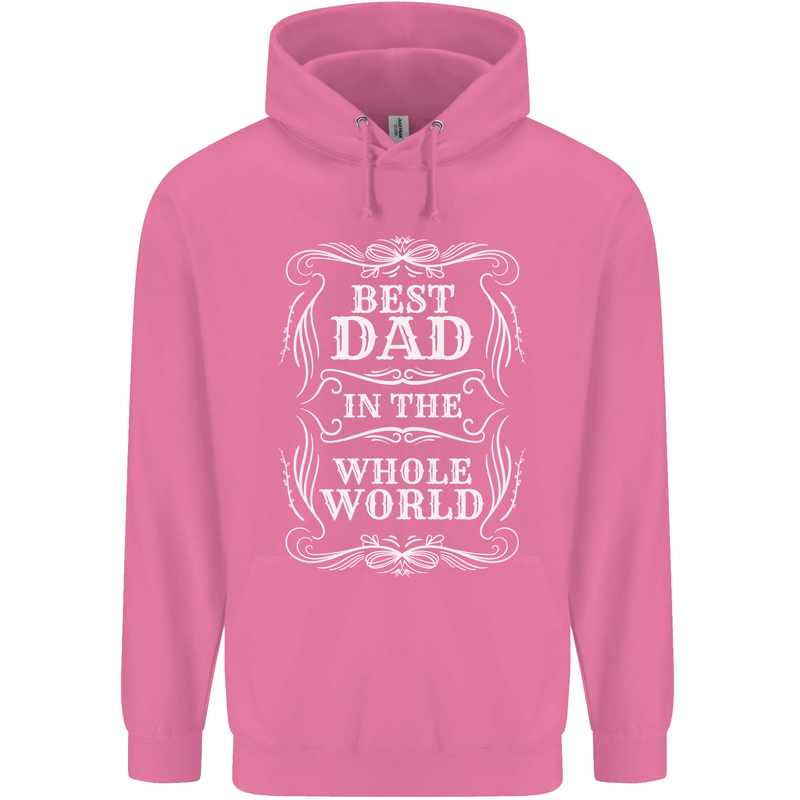 Best Dad in the Word Fathers Day Childrens Kids Hoodie Azalea