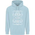 Best Dad in the Word Fathers Day Childrens Kids Hoodie Light Blue