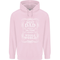Best Dad in the Word Fathers Day Childrens Kids Hoodie Light Pink
