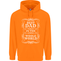 Best Dad in the Word Fathers Day Childrens Kids Hoodie Orange