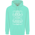 Best Dad in the Word Fathers Day Childrens Kids Hoodie Peppermint