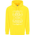 Best Dad in the Word Fathers Day Childrens Kids Hoodie Yellow