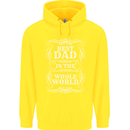 Best Dad in the Word Fathers Day Childrens Kids Hoodie Yellow
