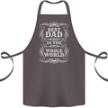 Best Dad in the Word Fathers Day Cotton Apron 100% Organic Dark Grey