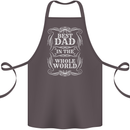 Best Dad in the Word Fathers Day Cotton Apron 100% Organic Dark Grey
