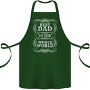 Best Dad in the Word Fathers Day Cotton Apron 100% Organic Forest Green