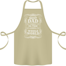 Best Dad in the Word Fathers Day Cotton Apron 100% Organic Khaki