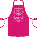Best Dad in the Word Fathers Day Cotton Apron 100% Organic Pink