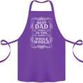 Best Dad in the Word Fathers Day Cotton Apron 100% Organic Purple