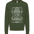 Best Dad in the Word Fathers Day Kids Sweatshirt Jumper Forest Green