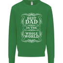 Best Dad in the Word Fathers Day Kids Sweatshirt Jumper Irish Green