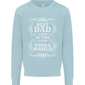 Best Dad in the Word Fathers Day Kids Sweatshirt Jumper Light Blue