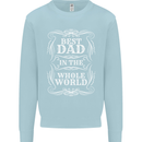 Best Dad in the Word Fathers Day Kids Sweatshirt Jumper Light Blue