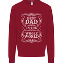 Best Dad in the Word Fathers Day Kids Sweatshirt Jumper Red