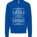 Best Dad in the Word Fathers Day Kids Sweatshirt Jumper Royal Blue