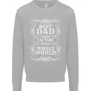 Best Dad in the Word Fathers Day Kids Sweatshirt Jumper Sports Grey