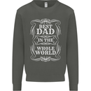 Best Dad in the Word Fathers Day Kids Sweatshirt Jumper Storm Grey
