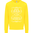 Best Dad in the Word Fathers Day Kids Sweatshirt Jumper Yellow