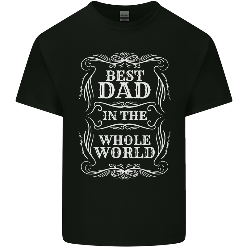 Best Dad in the Word Fathers Day Kids T-Shirt Childrens Black