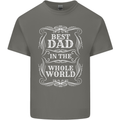 Best Dad in the Word Fathers Day Kids T-Shirt Childrens Charcoal