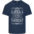 Best Dad in the Word Fathers Day Kids T-Shirt Childrens Navy Blue