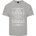 Best Dad in the Word Fathers Day Kids T-Shirt Childrens Sports Grey
