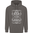 Best Dad in the Word Fathers Day Mens 80% Cotton Hoodie Charcoal