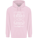 Best Dad in the Word Fathers Day Mens 80% Cotton Hoodie Light Pink