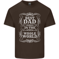Best Dad in the Word Fathers Day Mens Cotton T-Shirt Tee Top Dark Chocolate