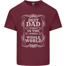 Best Dad in the Word Fathers Day Mens Cotton T-Shirt Tee Top Maroon