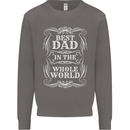 Best Dad in the Word Fathers Day Mens Sweatshirt Jumper Charcoal