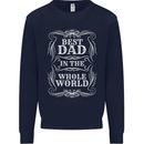 Best Dad in the Word Fathers Day Mens Sweatshirt Jumper Navy Blue