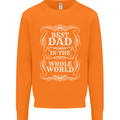 Best Dad in the Word Fathers Day Mens Sweatshirt Jumper Orange