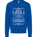 Best Dad in the Word Fathers Day Mens Sweatshirt Jumper Royal Blue