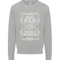 Best Dad in the Word Fathers Day Mens Sweatshirt Jumper Sports Grey