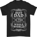 Best Dad in the Word Fathers Day Mens T-Shirt 100% Cotton Black