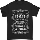 Best Dad in the Word Fathers Day Mens T-Shirt 100% Cotton Black