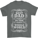 Best Dad in the Word Fathers Day Mens T-Shirt 100% Cotton Charcoal