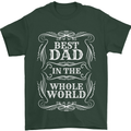 Best Dad in the Word Fathers Day Mens T-Shirt 100% Cotton Forest Green
