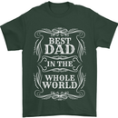 Best Dad in the Word Fathers Day Mens T-Shirt 100% Cotton Forest Green